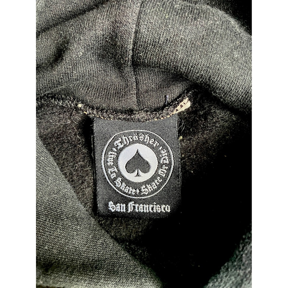 Thrasher Magazine Rainbow Logo Black Pullover Hoodie NWOT - Picture 3 of 6
